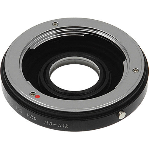 FotodioX Pro Adaptador de Montura Minolta MD a Nikon F con corrección de enfoque 1.4x multi-revestido