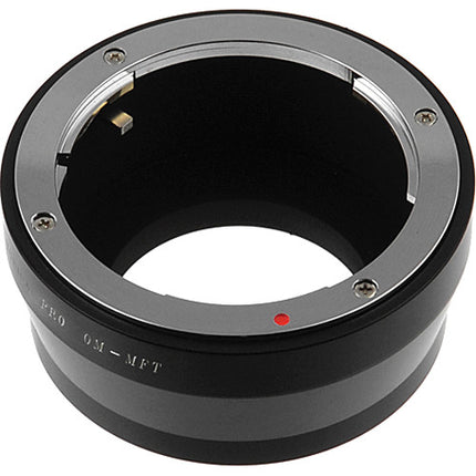 Adaptador de Objetivo FotodioX Olympus OM Pro para Cámaras Micro Cuatro Tercios Acabado Acero Inoxidable