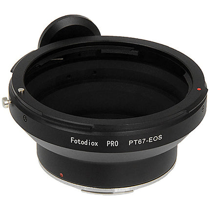 FotodioX Pro Adaptador para Montura de Lente Pentax 67 a Canon EF con Montura de Tripié y Construcción Metálica