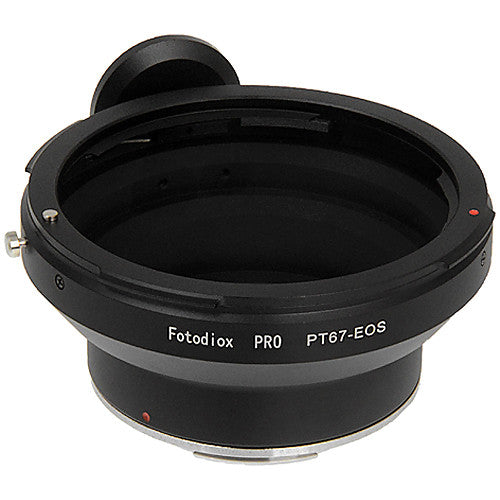 FotodioX Pro Adaptador para Montura de Lente Pentax 67 a Canon EF con Montura de Tripié y Construcción Metálica