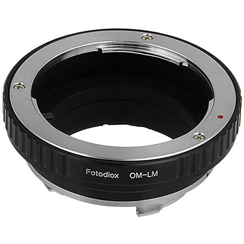 Adaptador de objetivo FotodioX Olympus OM Pro con control de iris integrado para cámaras Leica M montura latón y acero inoxidable enfoque infinito