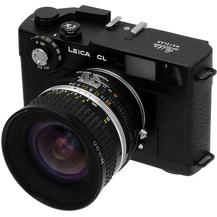 FotodioX Nikon F Adaptador de Objetivo para Cámaras Leica M con Sistema Leaf Spring y Acabado Acero inoxidable