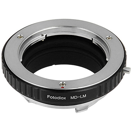 FotodioX Minolta MD MC Adaptador de Lentes con Control de Iris Integrado para Cámaras Leica Montura M Acabado en Acero Inoxidable