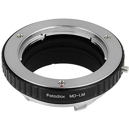 FotodioX Minolta MD MC Adaptador de Lentes con Control de Iris Integrado para Cámaras Leica Montura M Acabado en Acero Inoxidable