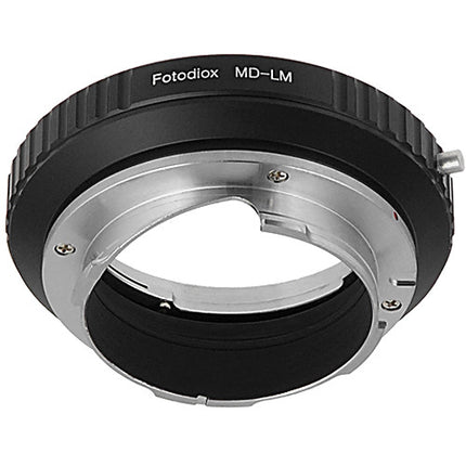 FotodioX Minolta MD MC Adaptador de Lentes con Control de Iris Integrado para Cámaras Leica Montura M Acabado en Acero Inoxidable