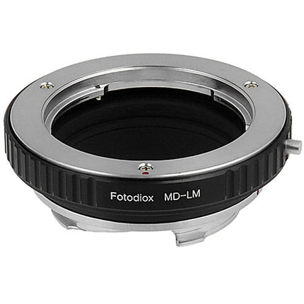 FotodioX Minolta MD MC Adaptador de Lentes con Control de Iris Integrado para Cámaras Leica Montura M Acabado en Acero Inoxidable