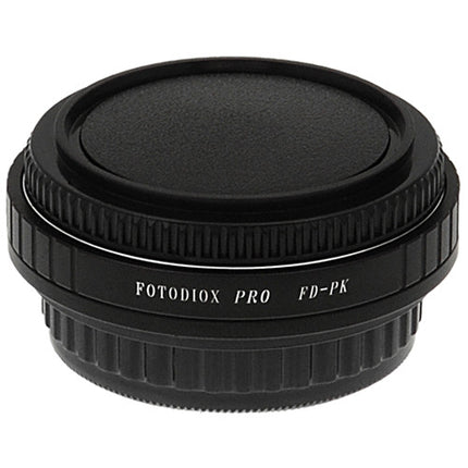 FotodioX Pro Adaptador Montura para Canon FD a Pentax K con corrección 1.4x y acabado acero inoxidable