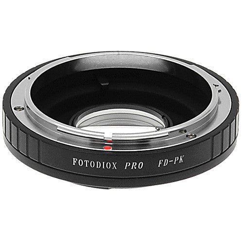 FotodioX Pro Adaptador Montura para Canon FD a Pentax K con corrección 1.4x y acabado acero inoxidable