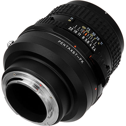 FotodioX Pro Adaptador de Montura para Lente Pentax 67 a Cámara Pentax K con Corrección 1.4x Multicapa y Montura para Trípode