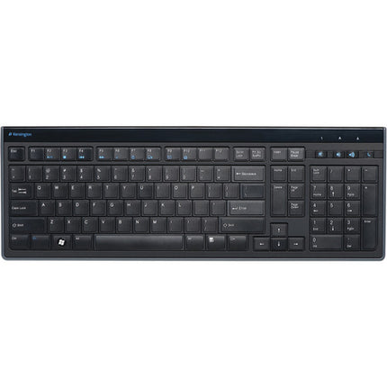 Kensington Advance Fit Teclado Slim USB completo con teclas de portátil y soporte integrado