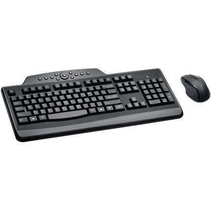 Kensington Pro Fit Wireless Media Desktop Set Teclado y Ratón Inalámbricos Ajustable Hasta 12 Meses Batería