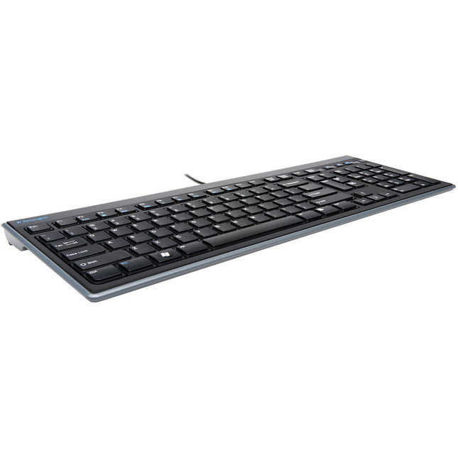 Kensington Advance Fit Teclado Slim USB completo con teclas de portátil y soporte integrado