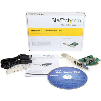 StarTech Adaptador PCIe FireWire 3 Puertos 2x800Mb/s 1x400Mb/s