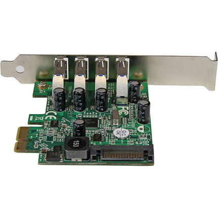 StarTech Tarjeta PCIe USB 3.0 4 Puertos 5 Gb/s con Conector SATA y UASP