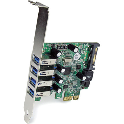 StarTech Tarjeta PCIe USB 3.0 4 Puertos 5 Gb/s con Conector SATA y UASP