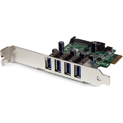 StarTech Tarjeta PCIe USB 3.0 4 Puertos 5 Gb/s con Conector SATA y UASP