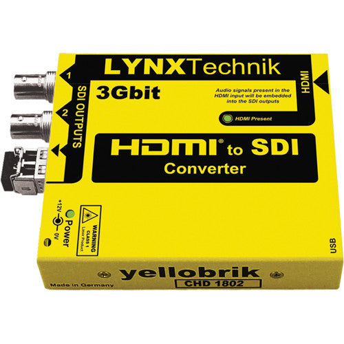 Lynx Technik AG yellobrik Convertidor HDMI a SDI 3Gbp/s Soporte 3D con Fuente y Estuche