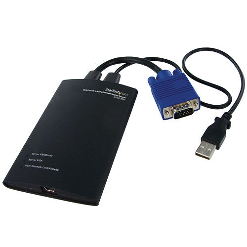 StarTech KVM Console adaptador portátil USB 2.0 VGA 1920x1200 60Hz compatible Linux Windows
