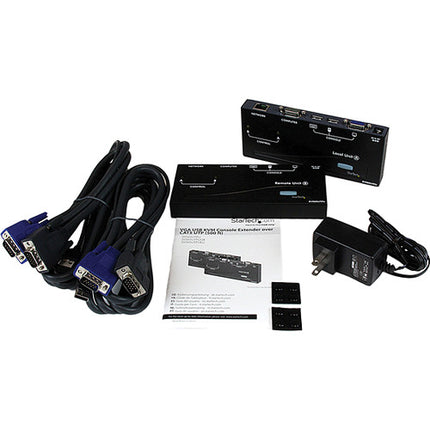 StarTech USB VGA KVM Extensor de consola sobre CAT5 UTP con 2 cables USB VGA de 6 pies