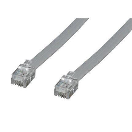 Tera Grand Cable telefónico plano 6P4C RJ11 macho a macho 14 pies