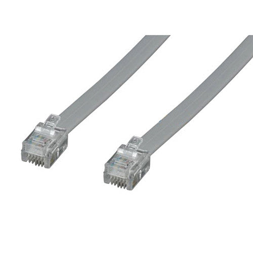 Tera Grand Cable telefónico plano 6P4C RJ11 macho a macho 14 pies