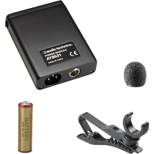 Audio-Technica AT803B Micrófono Lavalier Condensador Omnidireccional 80Hz Filtro