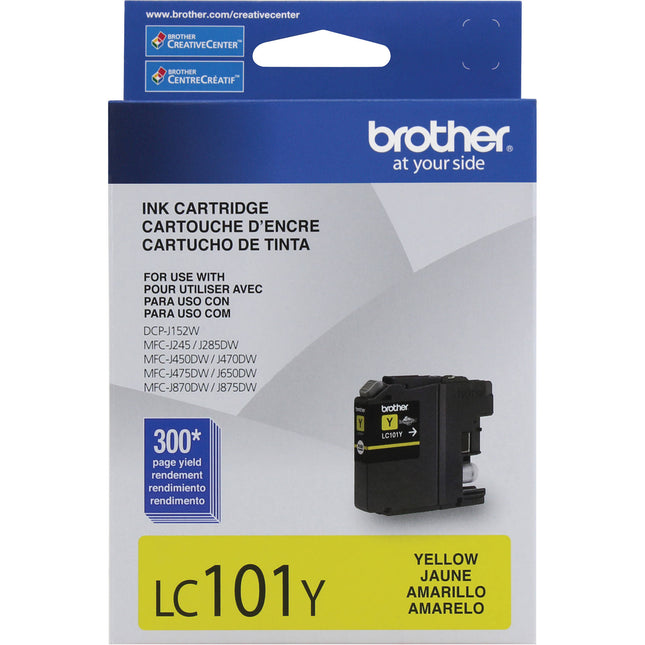 Brother LC101Y Innobella Cartucho de Tinta Amarillo para Impresoras Brother DCP MFC