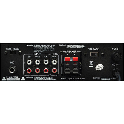 Pyle Pro PTA4 Amplificador Estéreo Mini 2 x 120W Entrada AUX y CD