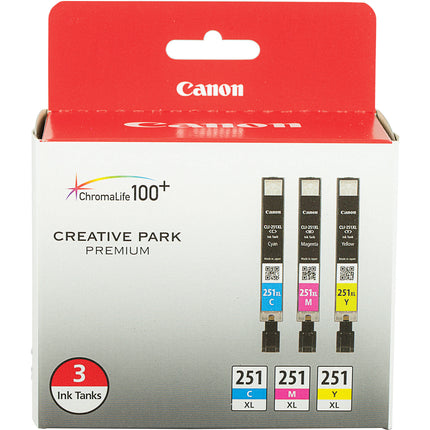 Canon CLI-251XL Juego de Tinta Color 3 Cartuchos Alta Capacidad