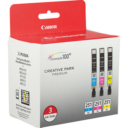 Canon CLI-251XL Juego de Tinta Color 3 Cartuchos Alta Capacidad