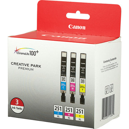Canon CLI-251XL Juego de Tinta Color 3 Cartuchos Alta Capacidad