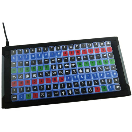 X-keys XK-128 Teclado USB Personalizable 128 Teclas LED Rojo Azul 56 Cable