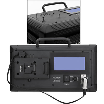 Genaray Battery Plate para luces LED Spectro Serie Studio soporte V-Mount y cable DMX 18 pulgadas