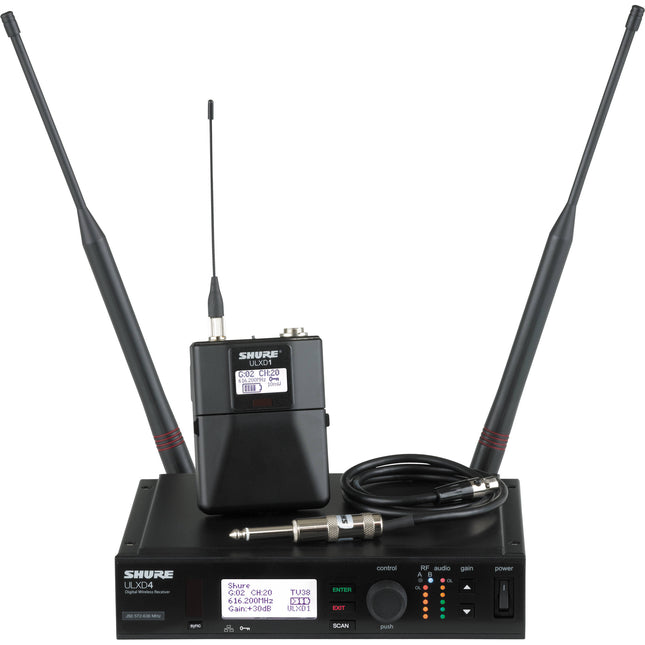 Shure ULX-D Kit Instrumentos Inalámbrico Digital Banda H50 12h Autonomía Cable WA302
