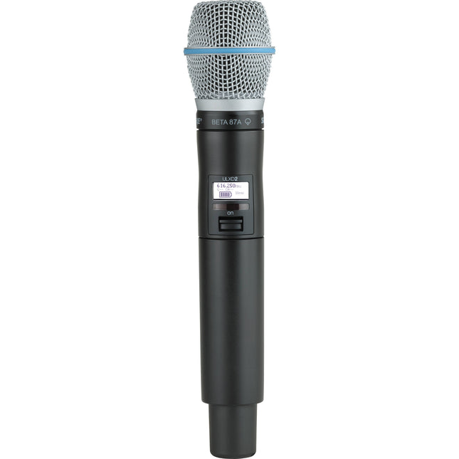 Shure ULXD2/B87A Micrófono inalámbrico digital cápsula Beta 87A 12 hrs batería recargable H50 534-598 MHz
