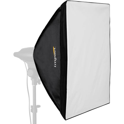 Impact Softbox para luminarias fluorescentes 20 x 20 pulgadas interior plateado difusor frontal desmontable