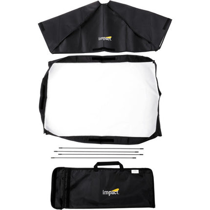 Impact Softbox para luminarias fluorescentes 20 x 27.5 pulgadas difusor frontal interior plateado