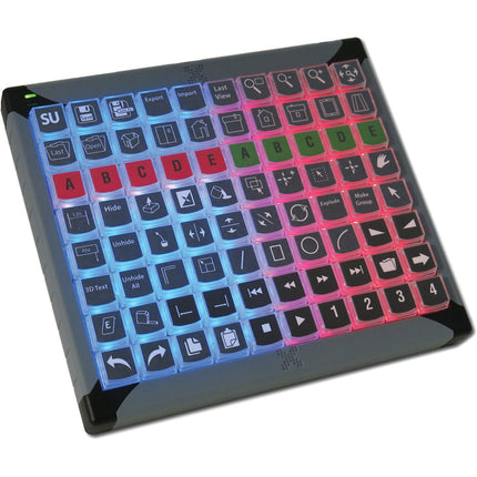 X-keys XK-80 Teclado USB programable 80 teclas Iluminación rojo azul