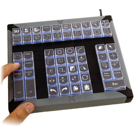 X-Keys XK-60 Teclado Programable USB 60 Teclas Retroiluminado Azul y Rojo