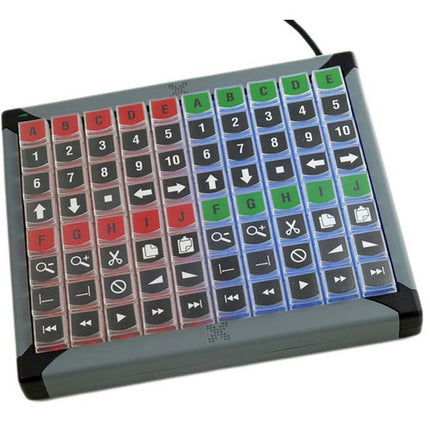 X-keys XK-80 Teclado USB programable 80 teclas Iluminación rojo azul