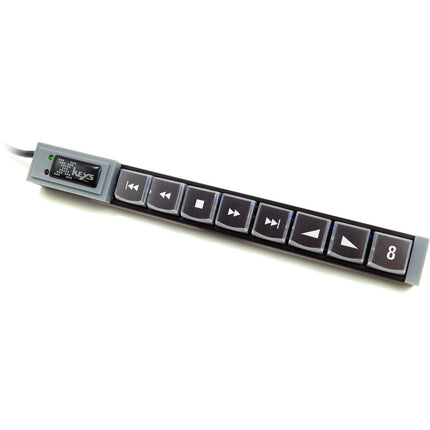 X-keys XK-8 Controlador con Ocho Teclas Programables Retroiluminación Azul Memoria de 1000 Pulsaciones