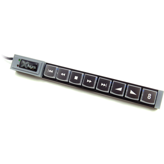 X-keys XK-8 Controlador con Ocho Teclas Programables Retroiluminación Azul Memoria de 1000 Pulsaciones