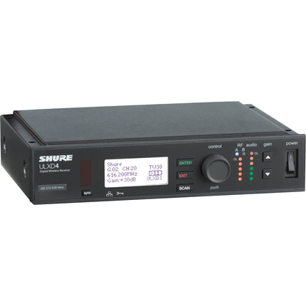 Shure ULXD4 Receptor Inalámbrico Digital 1 Canal 64 MHz Rango 1/2 Rack