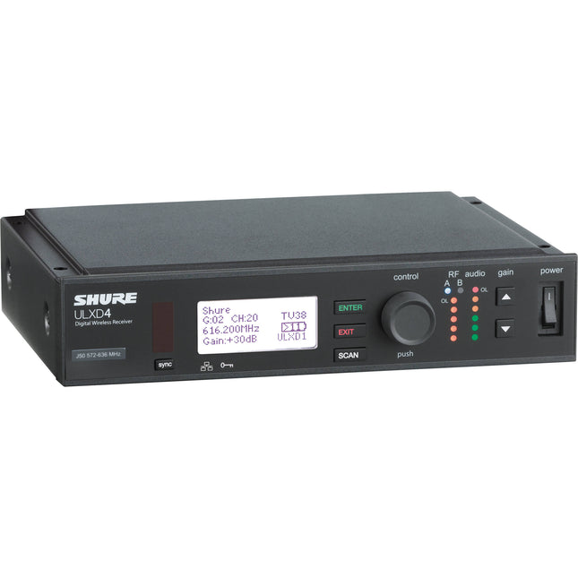 Shure ULXD4 Receptor Inalámbrico Digital 1 Canal 64 MHz Rango 1/2 Rack