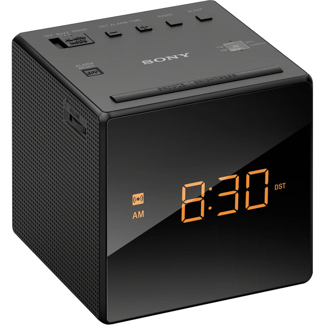Sony Radio Despertador Negro Sintonizador FM AM Con Alarma Gradual