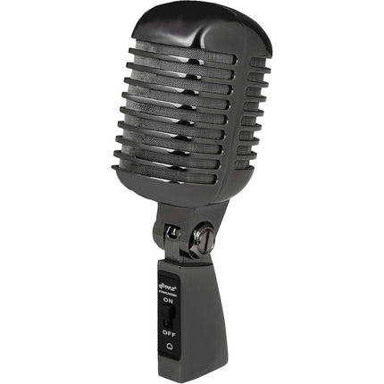 Pyle Pro PDMICR42 Micrófono Vocal Retro Cardioide con Cable 16 pies Negro