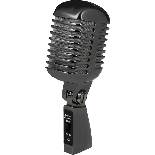 Pyle Pro PDMICR42 Micrófono Vocal Retro Cardioide con Cable 16 pies Negro