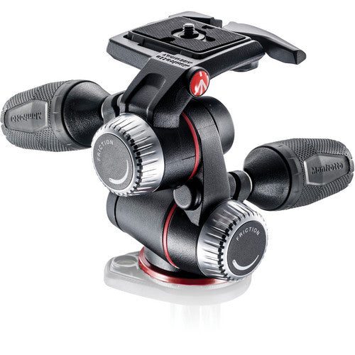 Manfrotto XPRO Cabezal Giratorio y Inclinable 3 Vías con Plato Rápido 200PL-14 y Capacidad 12 kg
