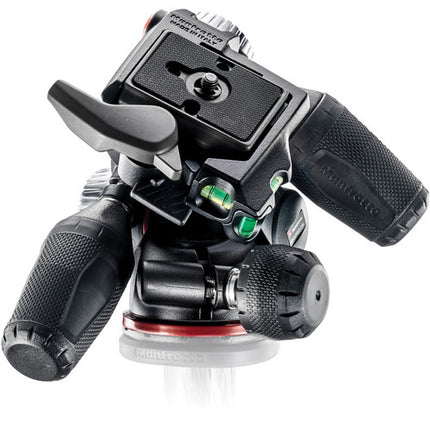 Manfrotto XPRO Cabezal Giratorio y Inclinable 3 Vías con Plato Rápido 200PL-14 y Capacidad 12 kg