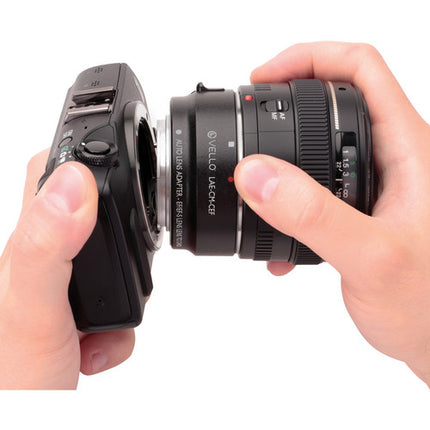 Vello Adaptador Automático de Montura para Lentes Canon EF EF-S en EOS M con Soporte para Trípode